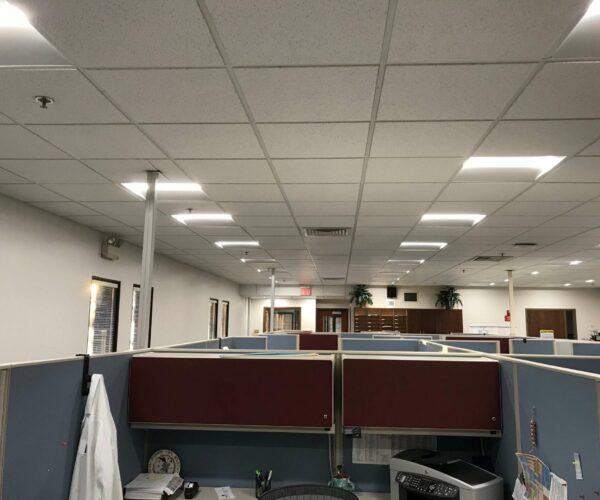 Fusion solar-powered office lighting